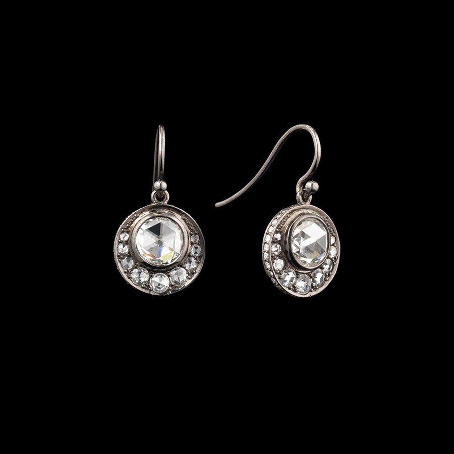 Diamond Crescent Earrings