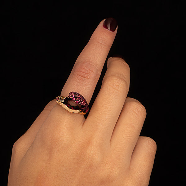 50:50 Marquise Ruby Ring