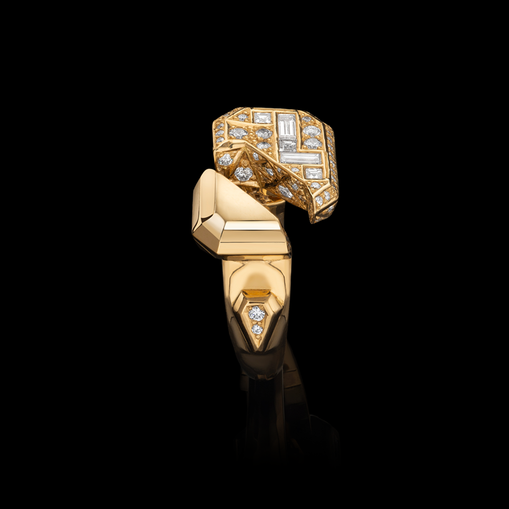 50:50 Emerald Cut Diamond Ring