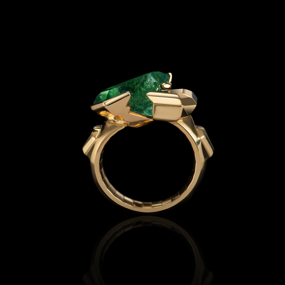 50:50 Brilliant Cut Emerald Ring