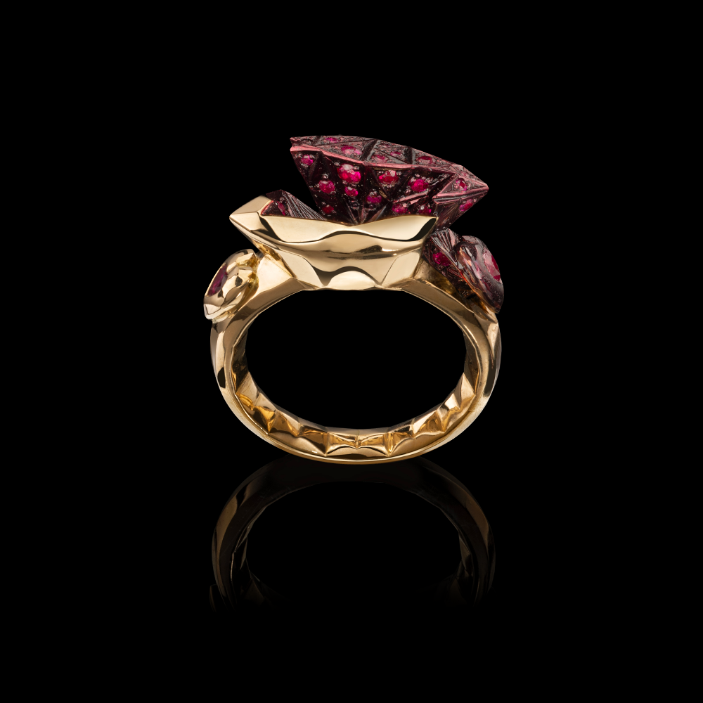 50:50 Marquise Ruby Ring