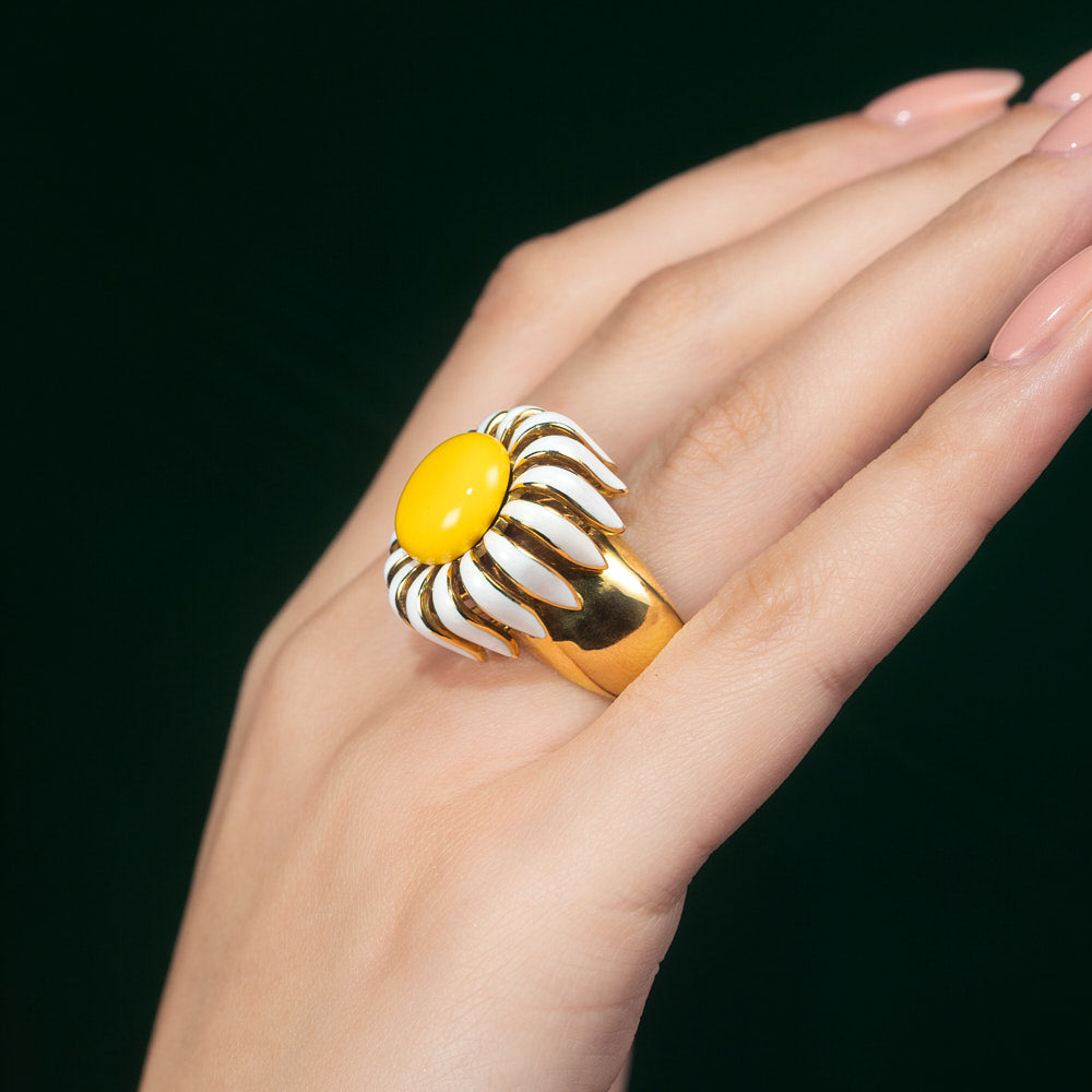 Daisy Enamel Ring