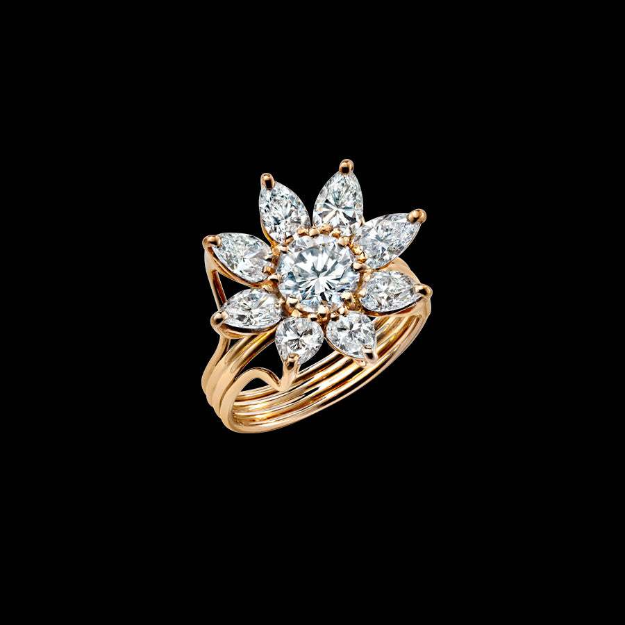 Flower Diamond Ring