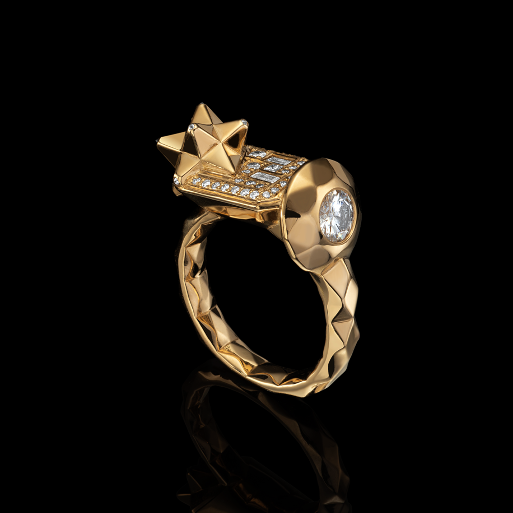 Frankenstone Diamond Ring