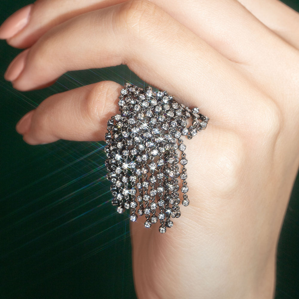 Fringe All Diamond Ring