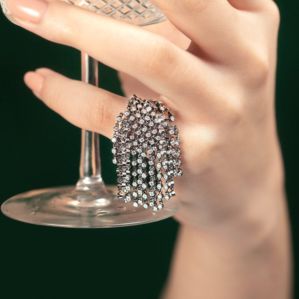 Fringe All Diamond Ring