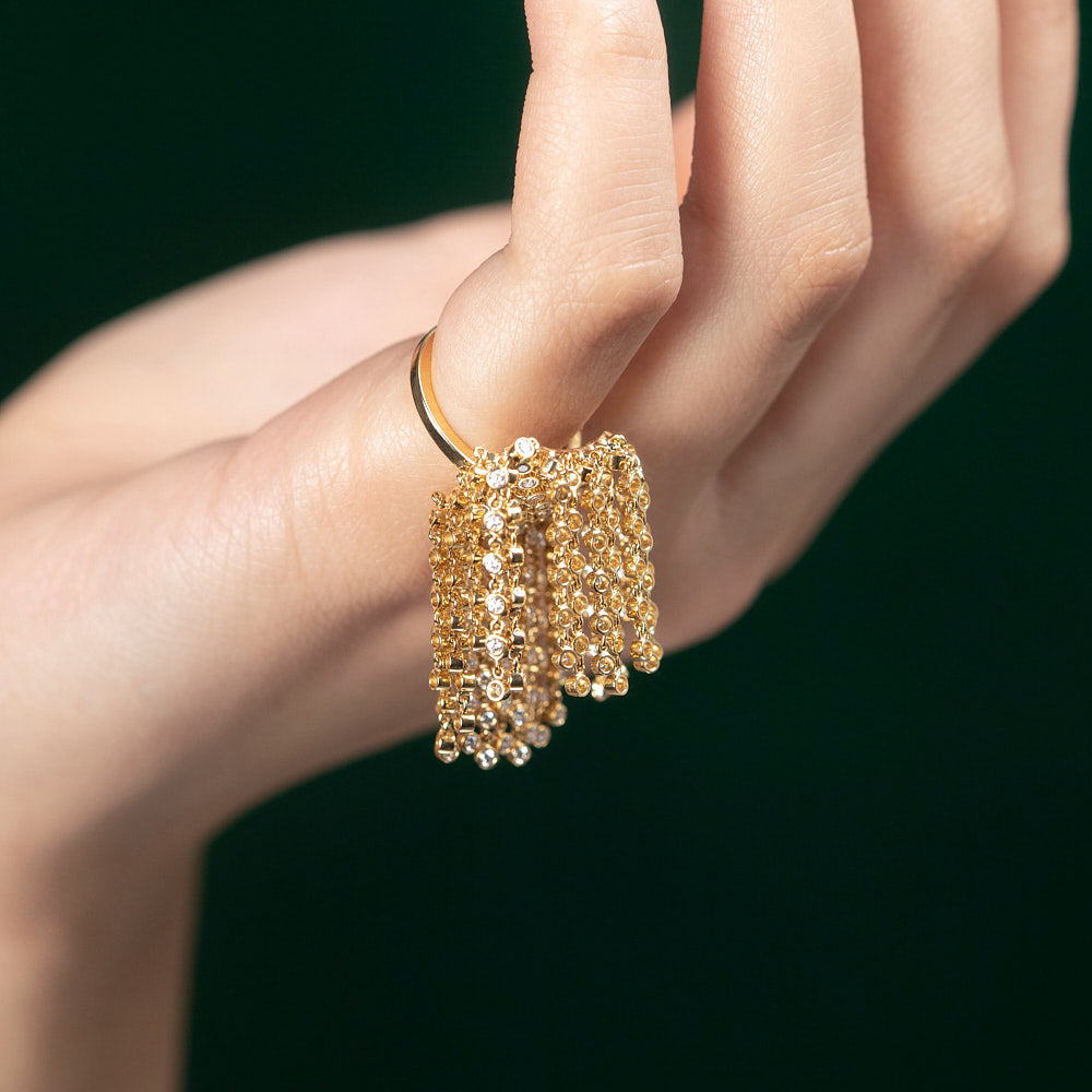 Fringe All Diamond Ring