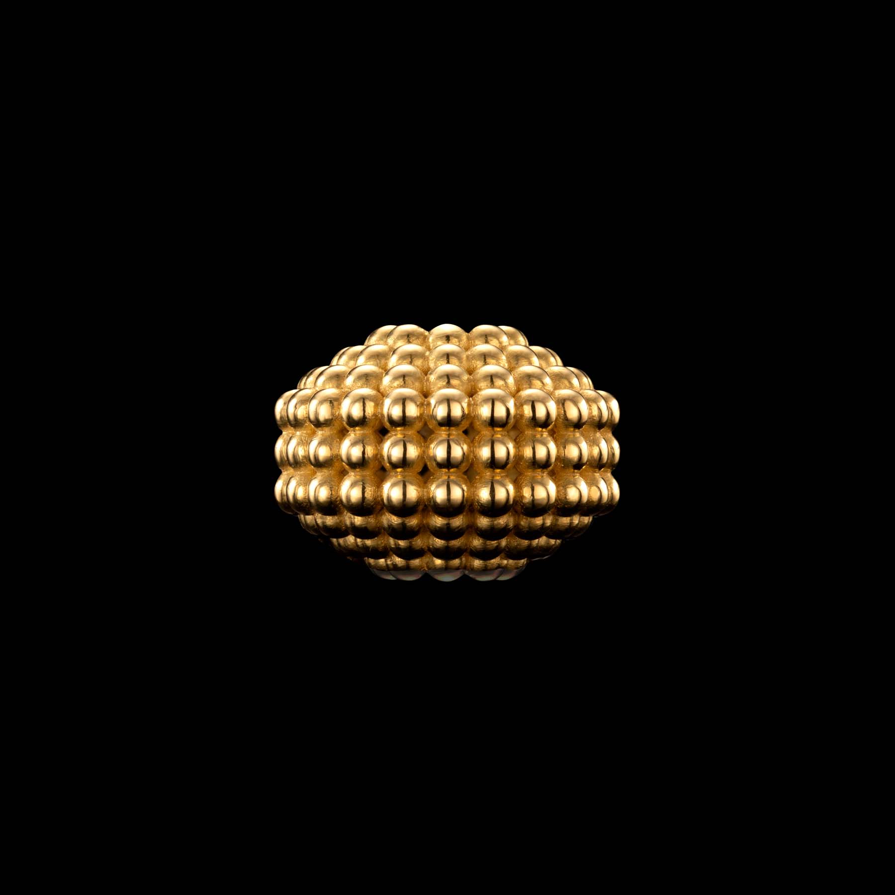 Goldenway ring by designer Solange Azagury-Partridge - 18 carat Yellow Gold - front view orizontal.
