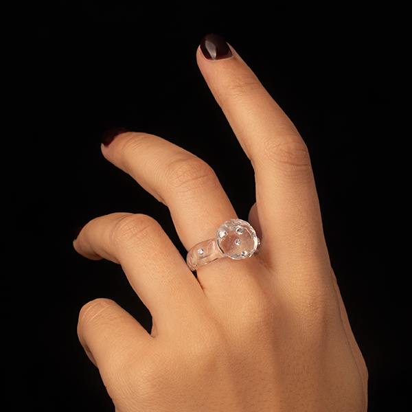 Hololith Brilliant Cut Ring
