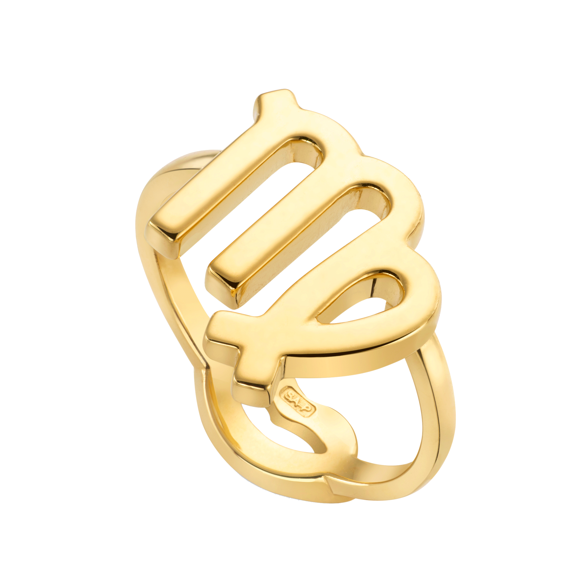 Virgo Hotglyph Ring - 18K Gold - Solange Azagury-Partridge - angled view