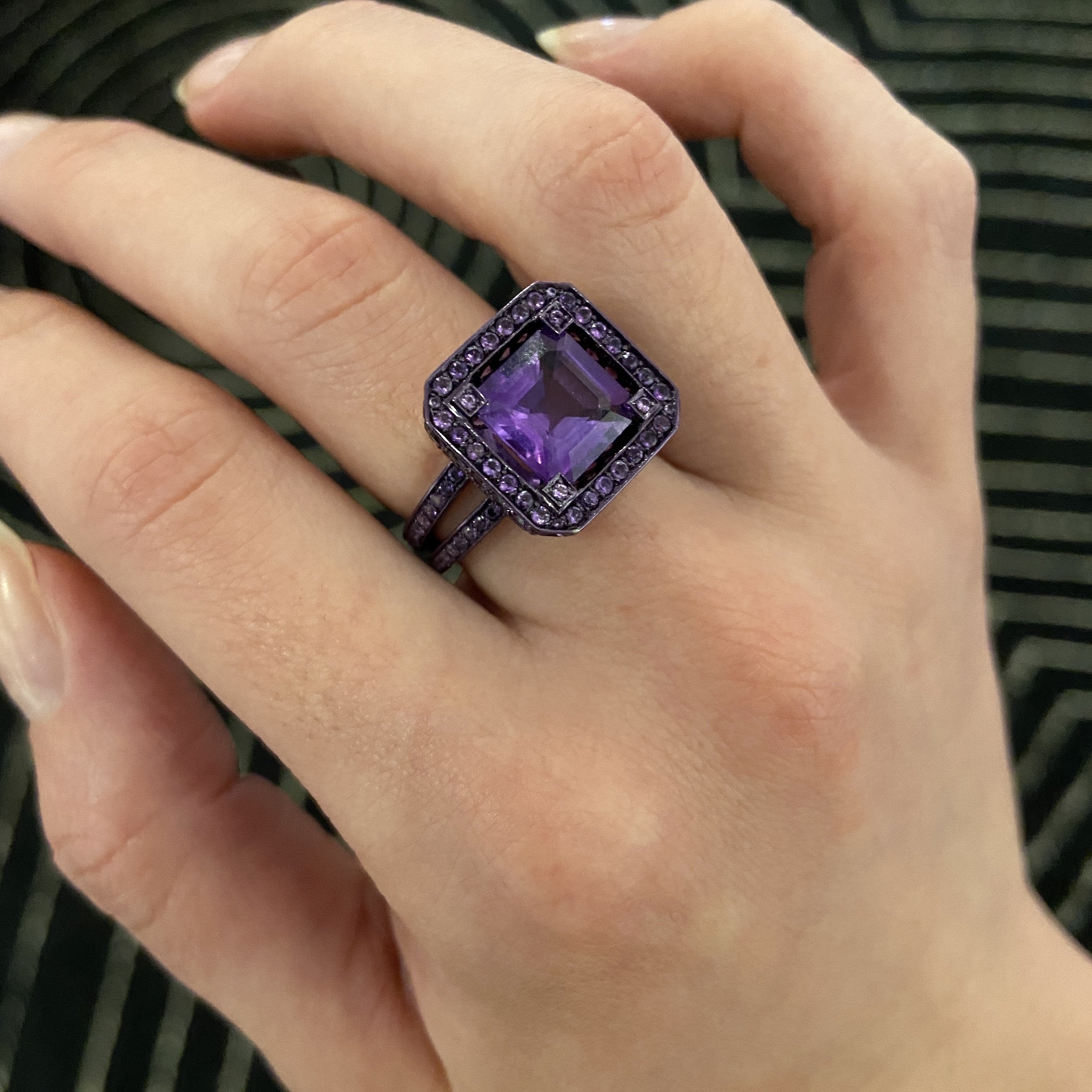 Cup Amethyst Ring