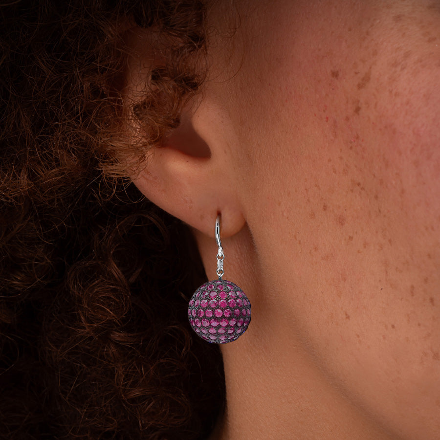 Mirror Ball Short Earrings