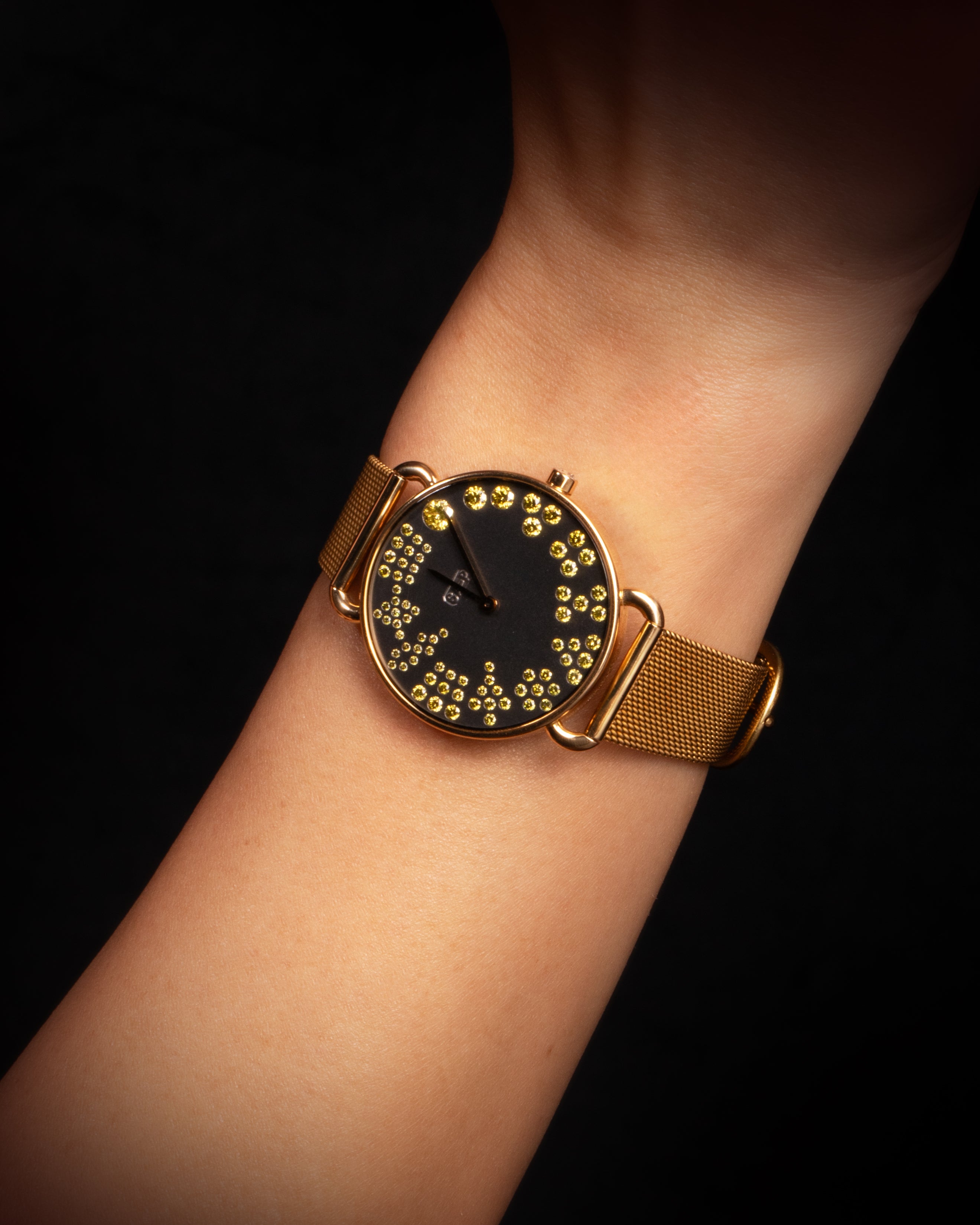 Rounds Yellow Diamond Watch