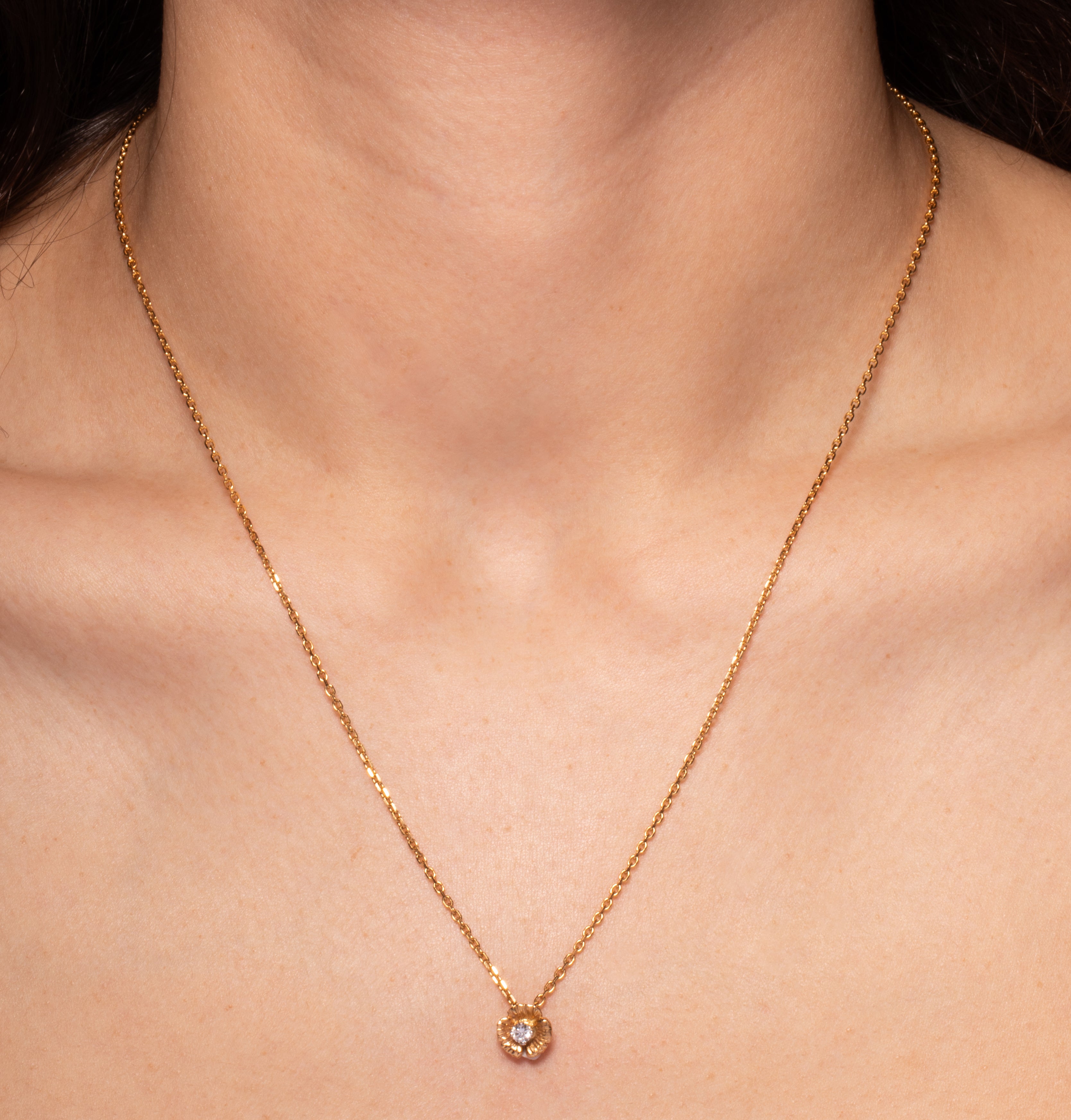 Posy Diamond Rose Gold Necklace