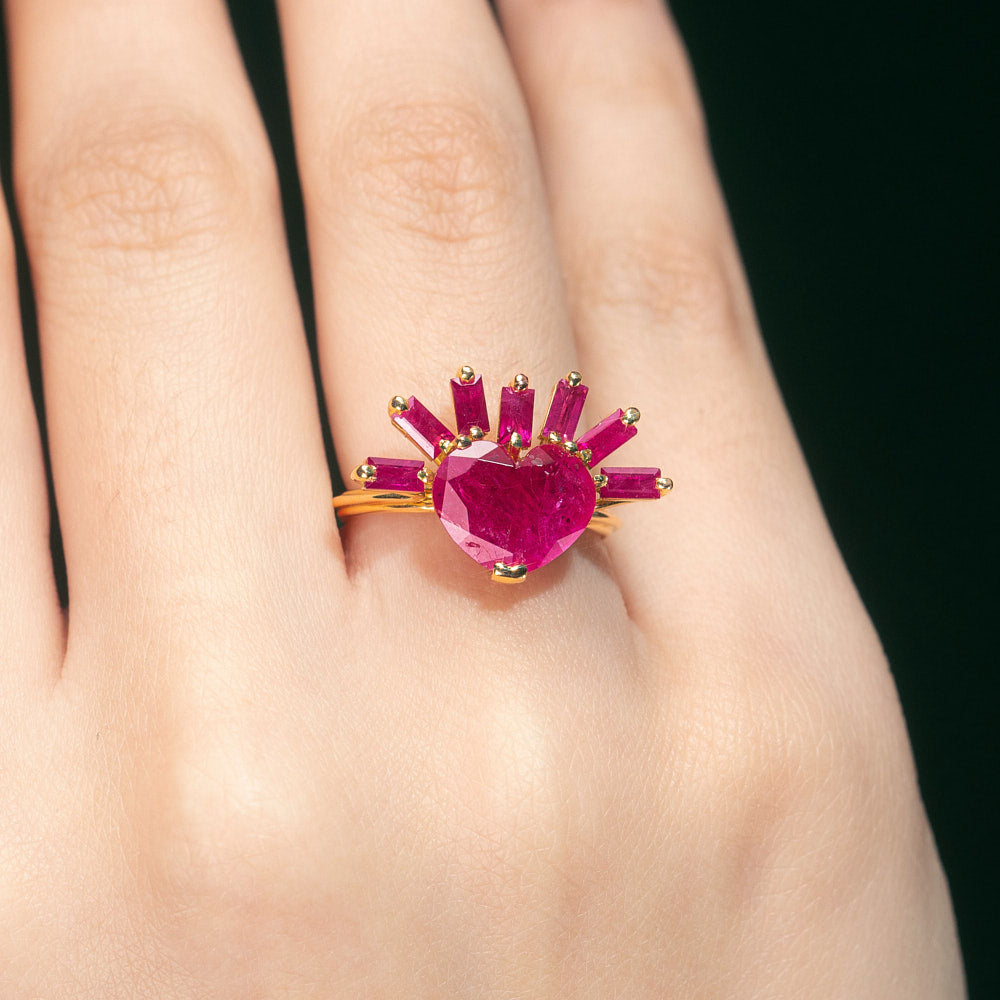 On Fire Ruby Ring