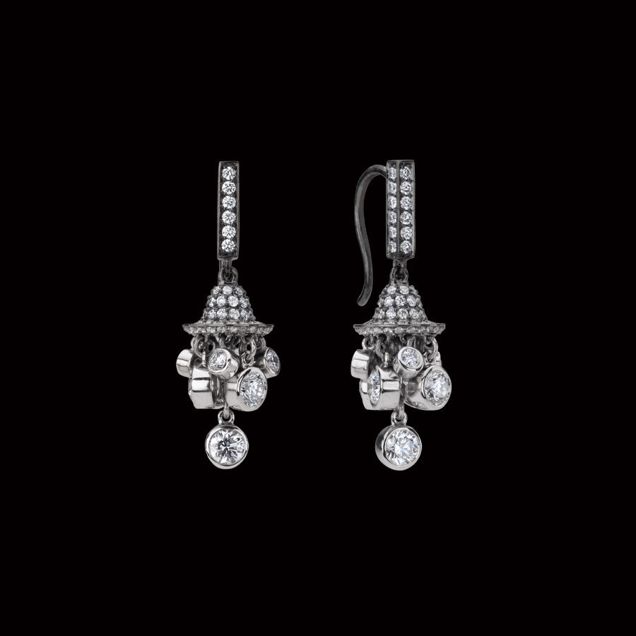 Pagoda Diamond Earrings