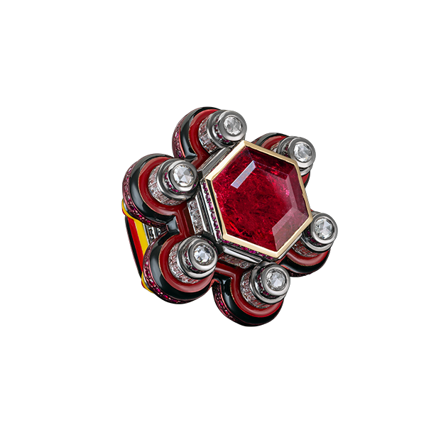 Poptails Ruby Space Station Ring