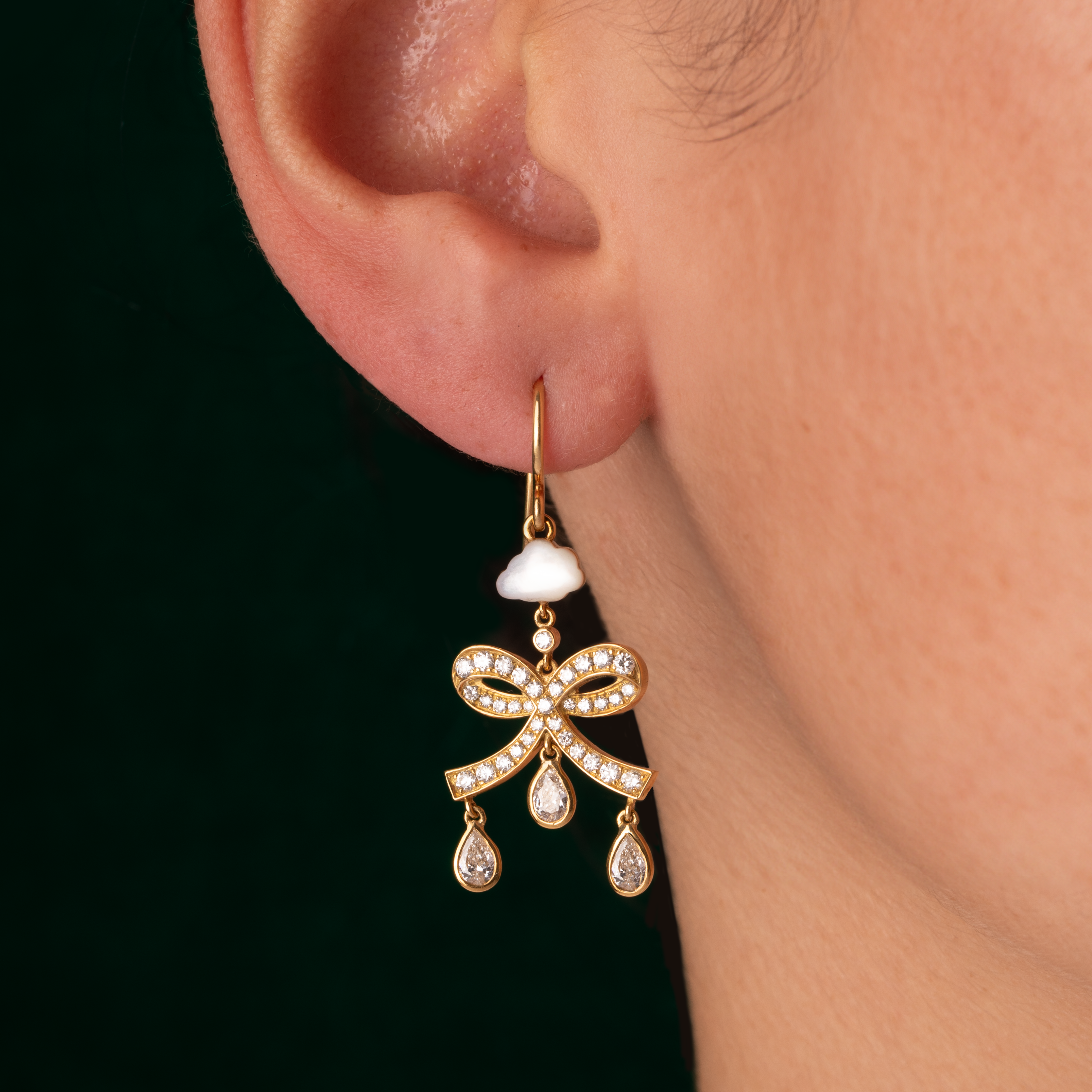 Rain Bow Diamond Earrings