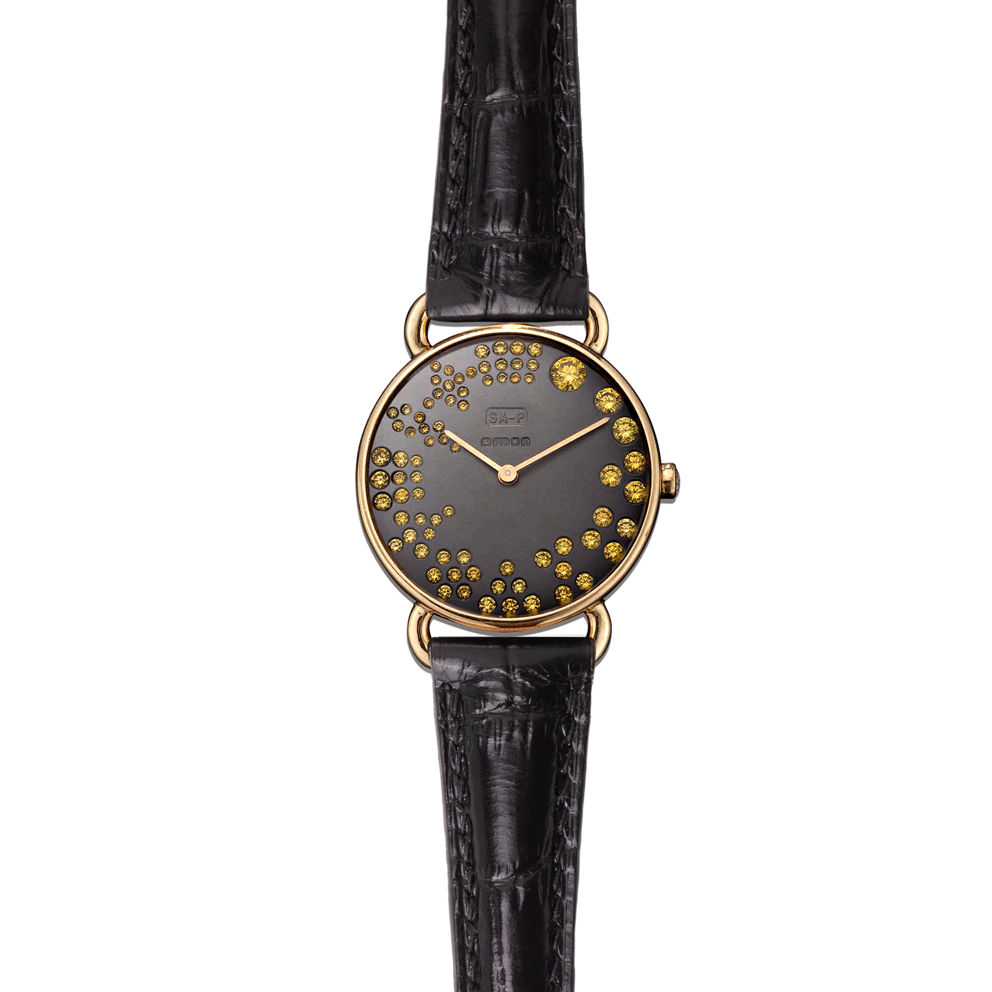 Rounds Yellow Diamond Watch