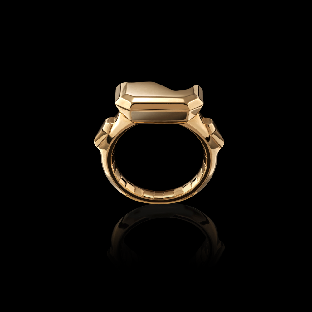 Emerald Cut Split Ring