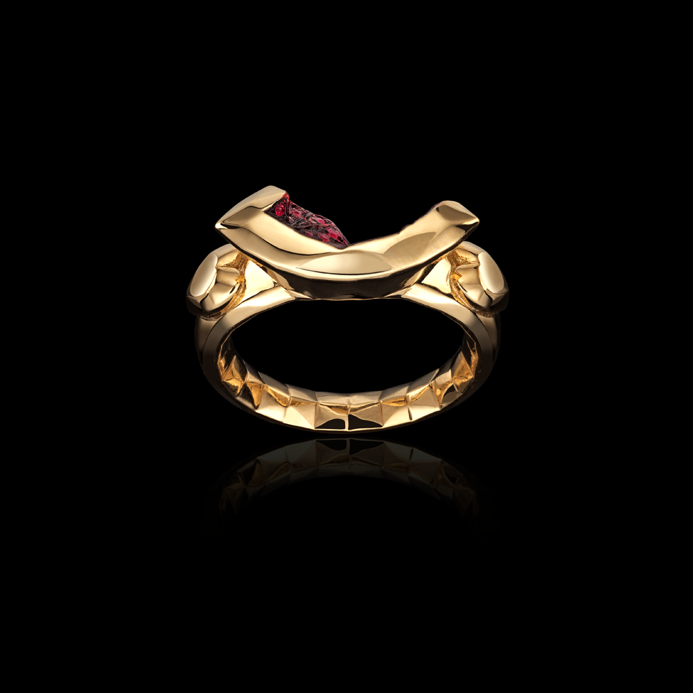 Marquise Cut Split Ring