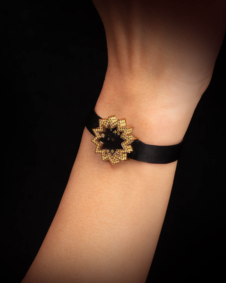 Watchstar Yellow Diamond and Silk Watch