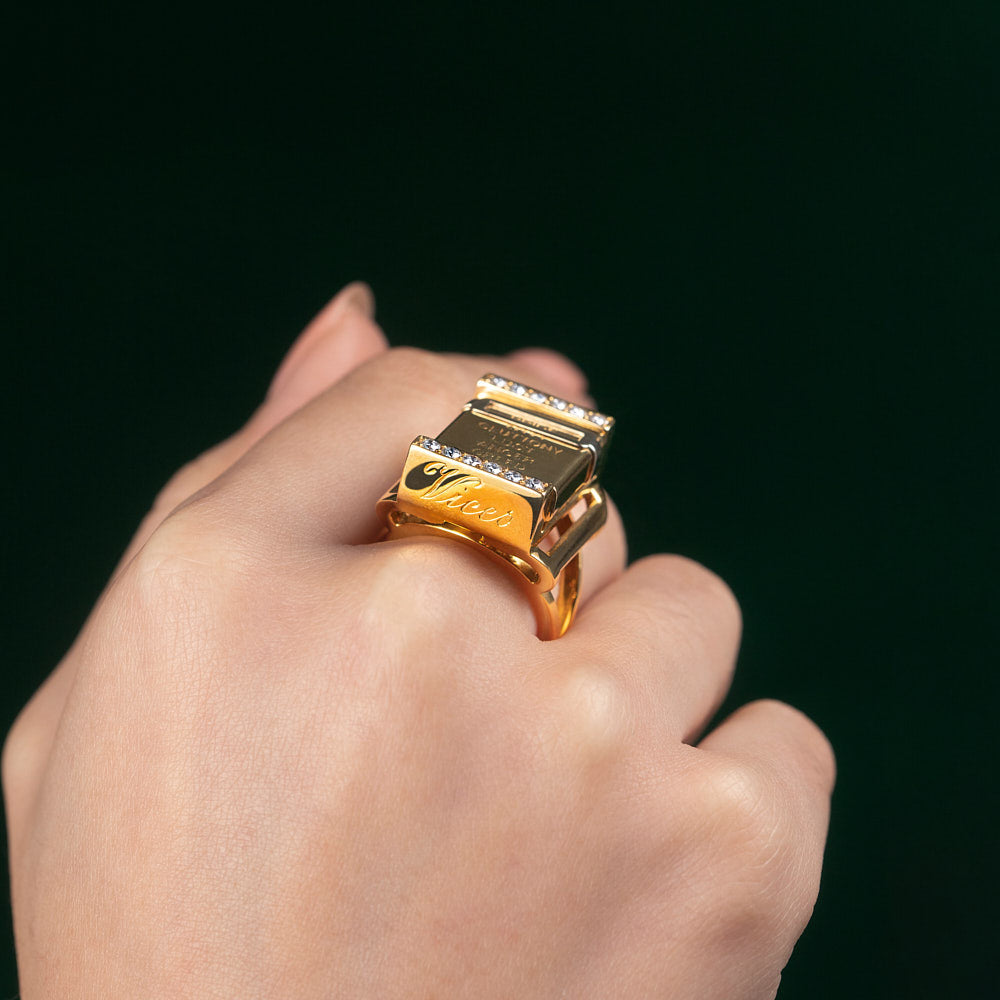 Vices and Virtues Revolving Ring Diamonds and 18 Karat Yellow Gold By Solange Azagury-Partridge