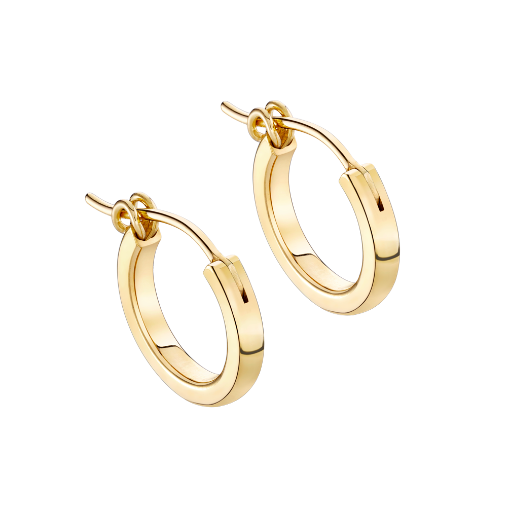 Large hoops 18k gold by Solange Azagury-Partidge angled view