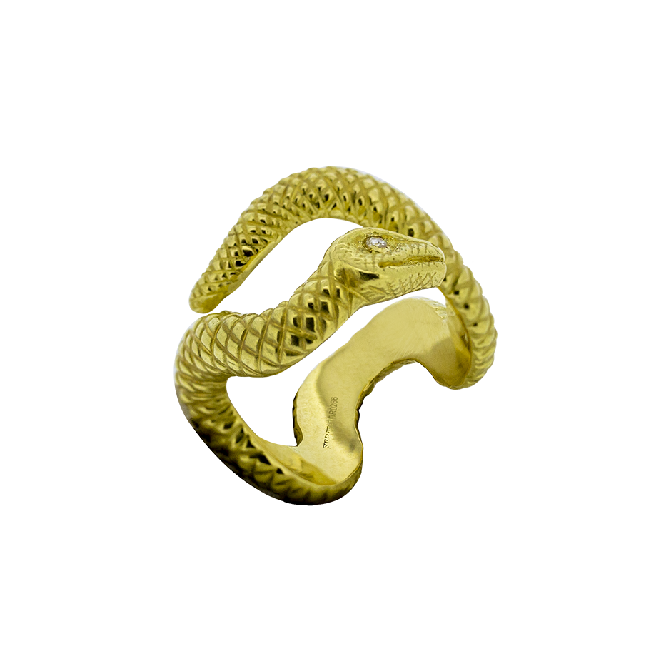 Mens snake ring on sale gold