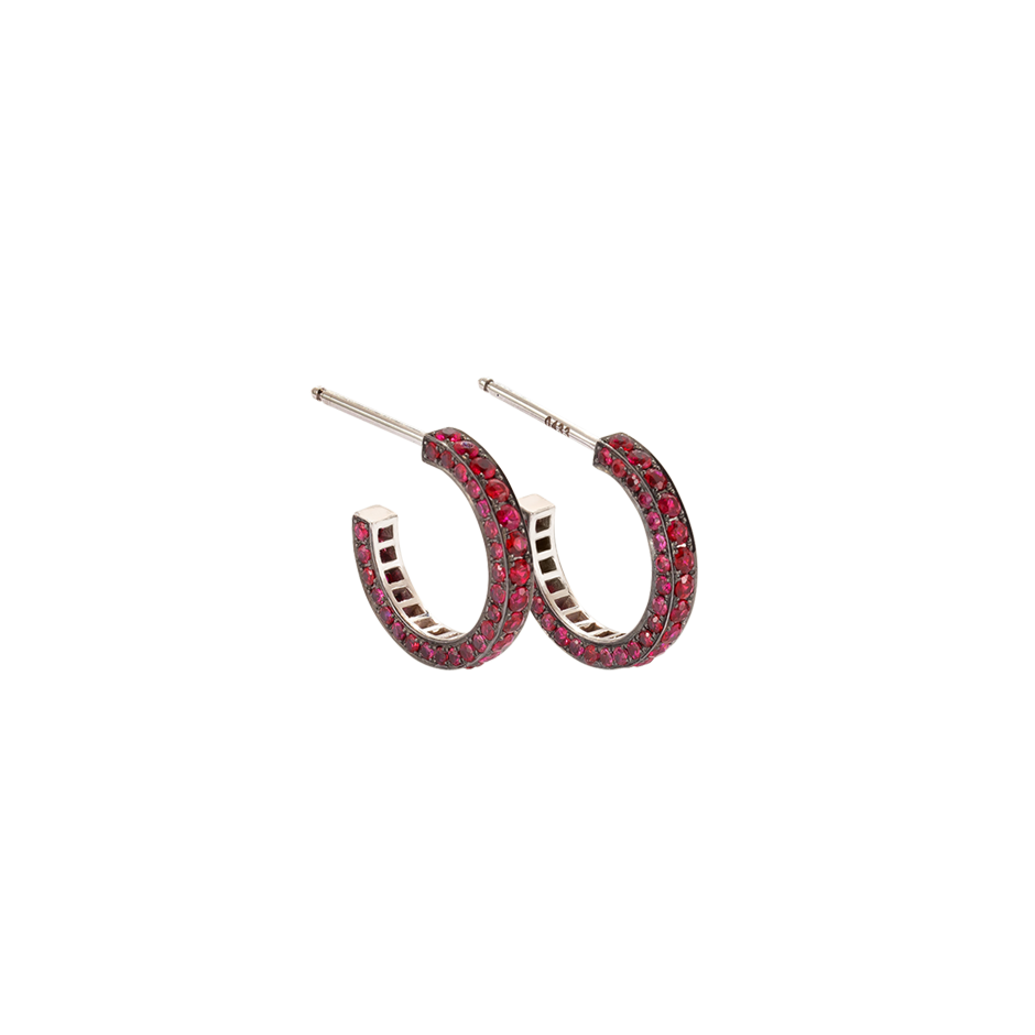 Small rhinestone 2025 hoop earrings