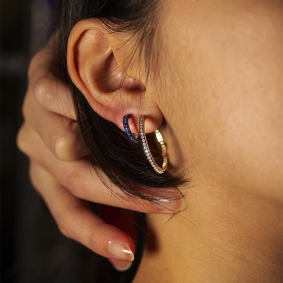 Eternity Small Sapphire Hoops