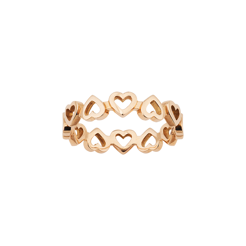 A heart motif band ring in 18 karat yellow gold by Solange Azagury-Partridge