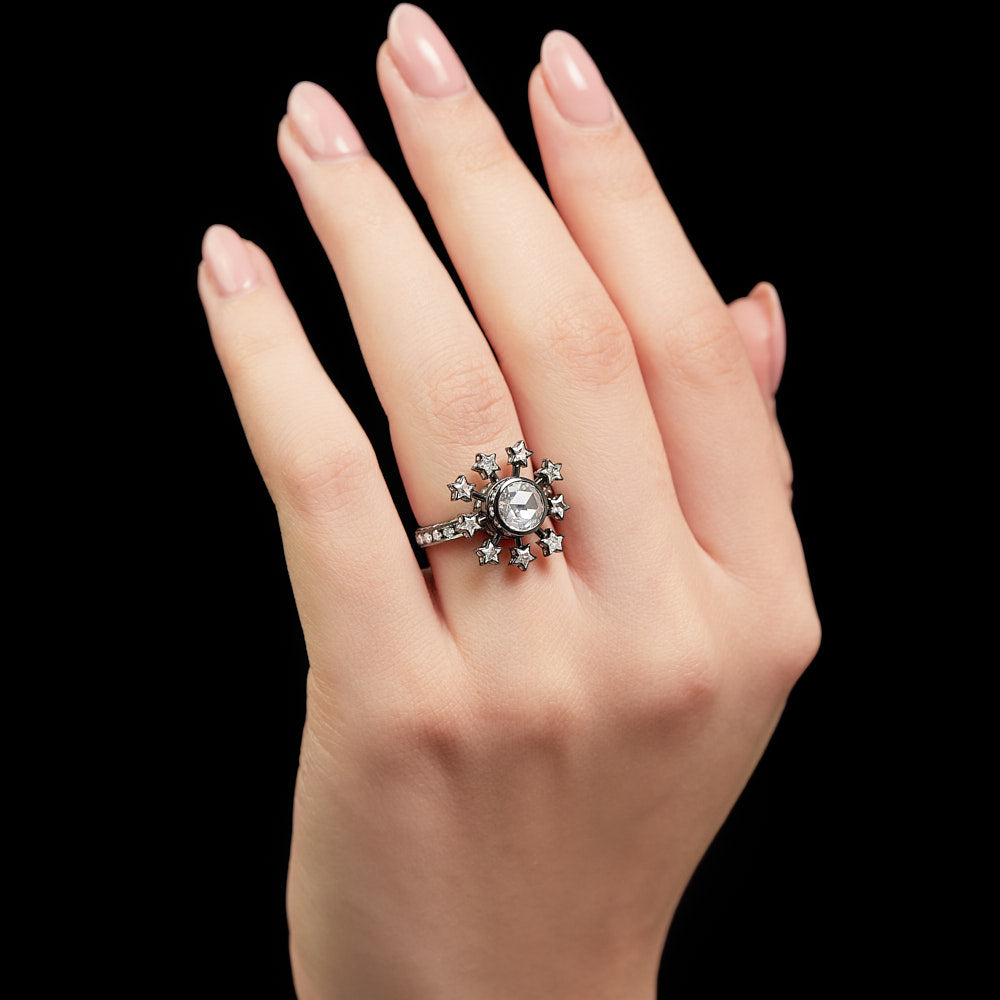 Moon & Stars Spinner Ring