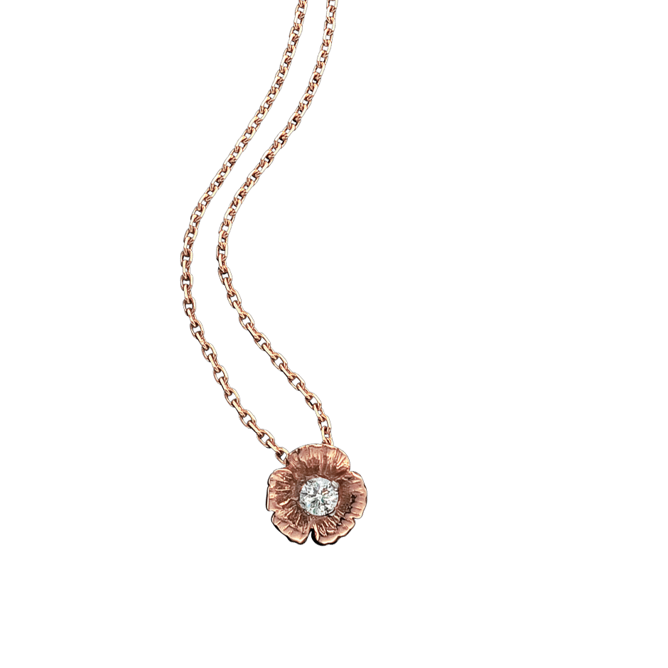 Poppy Flower Necklace