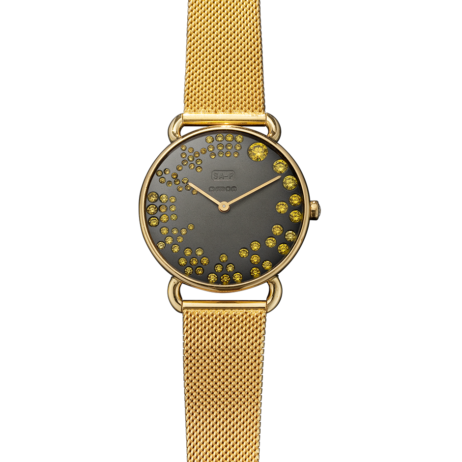 Rounds Yellow Diamond Watch