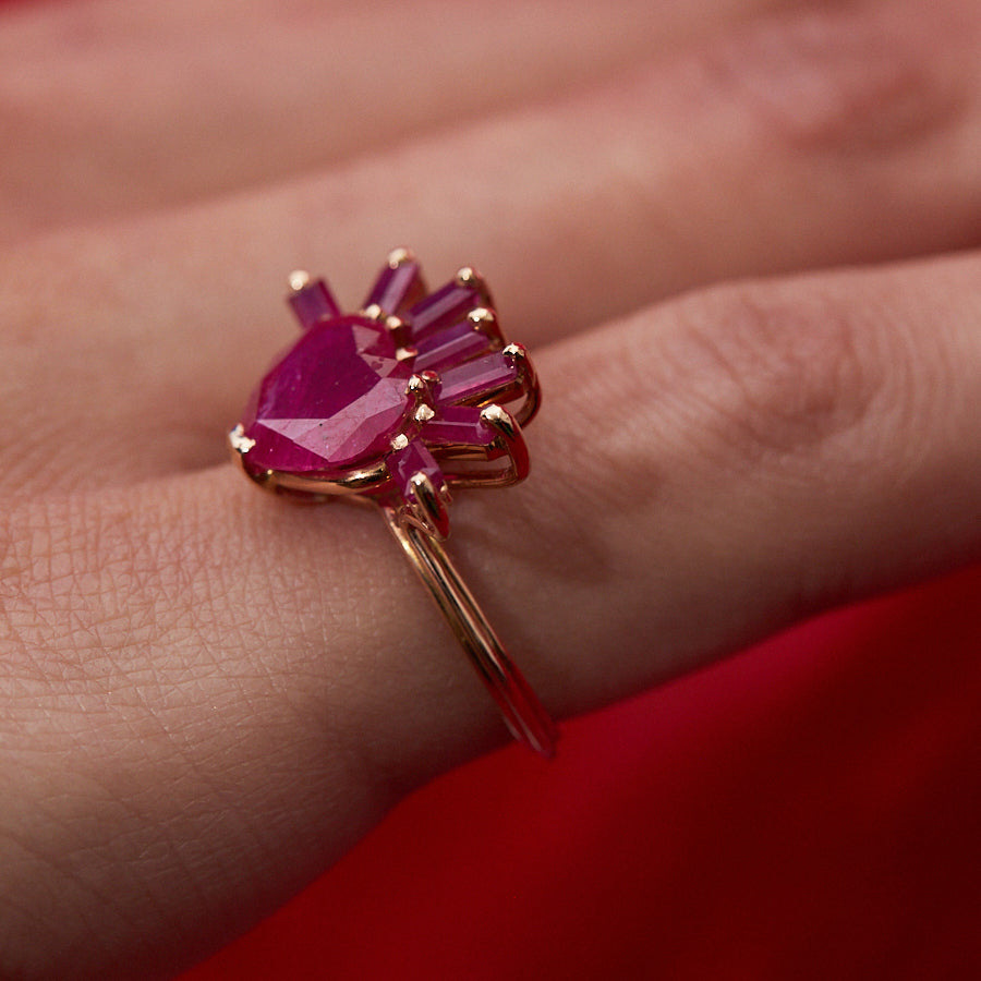 On Fire Ruby Ring