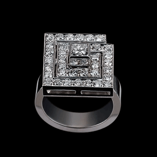 Spinner Square Baby Diamond Ring
