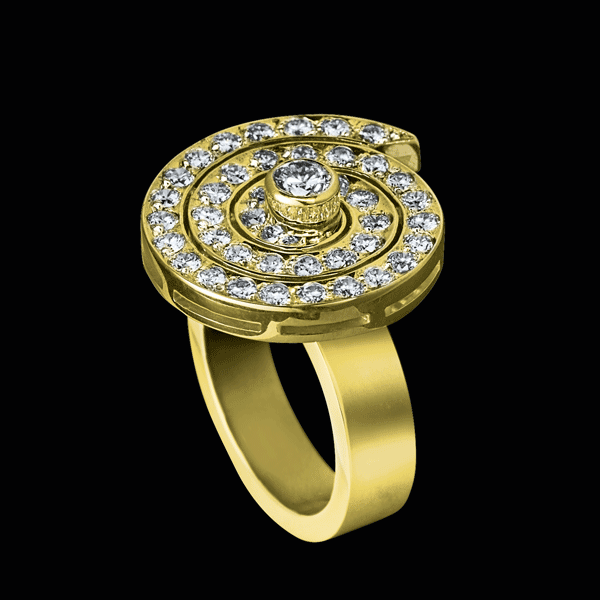 Spinner Round Baby Diamond Ring