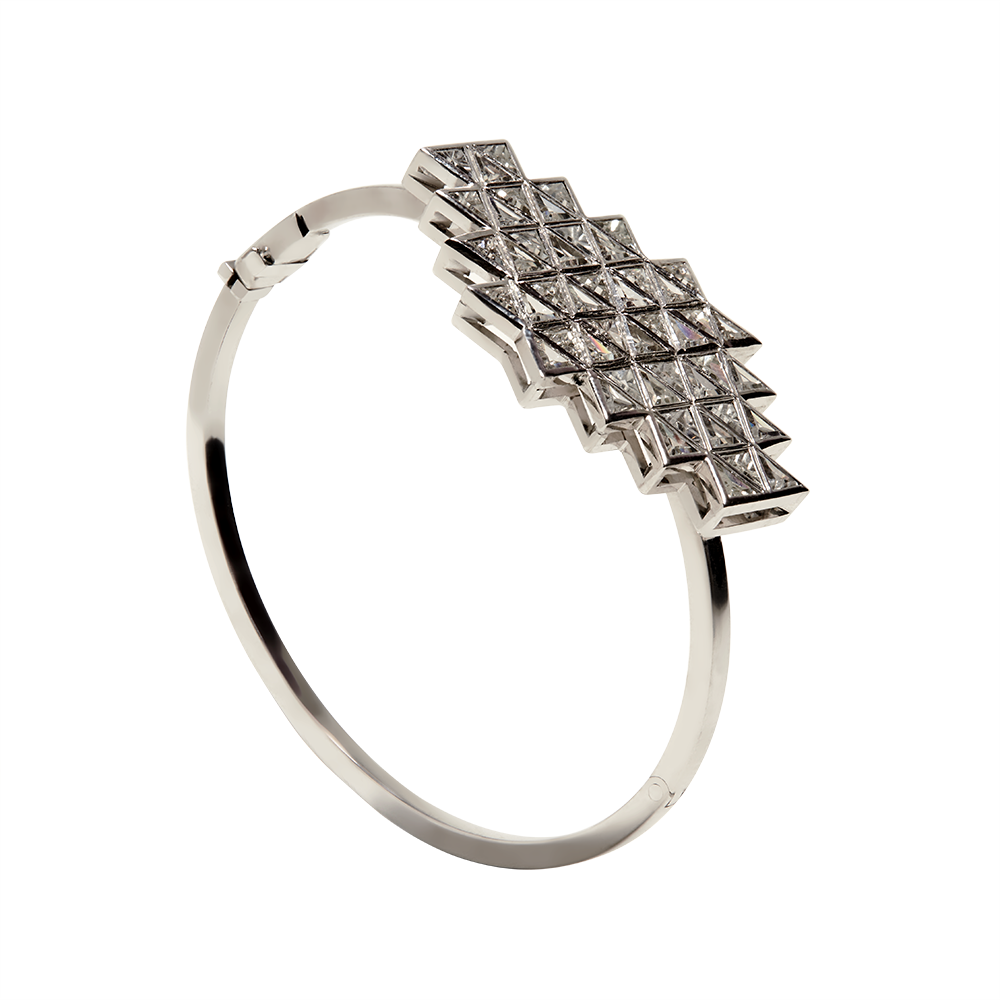 Ziggurate bracelet angled