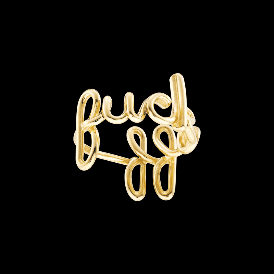 Fuck Off Written Ring