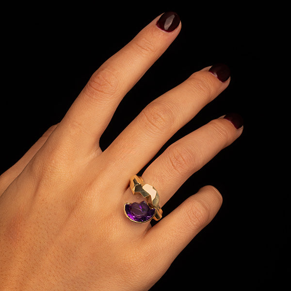 50:50 Brilliant Cut Amethyst Ring