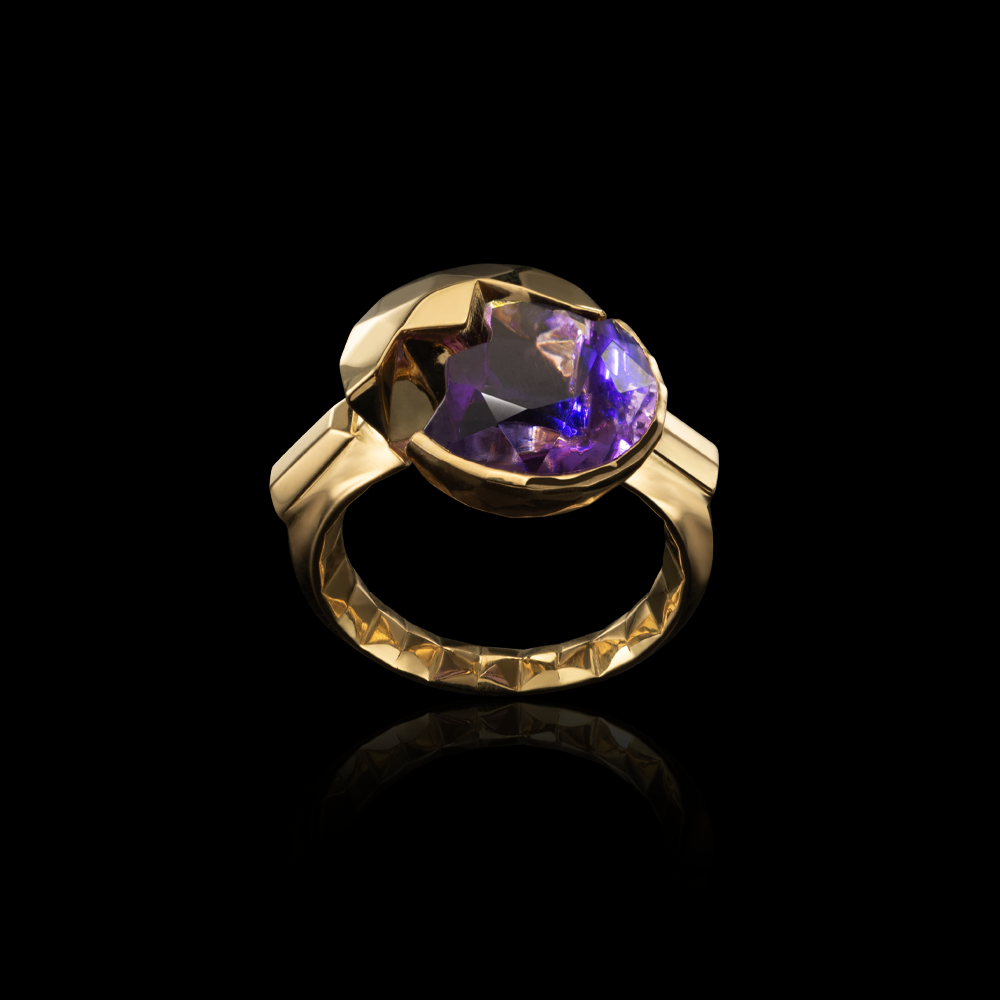 50:50 Brilliant Cut Amethyst Ring