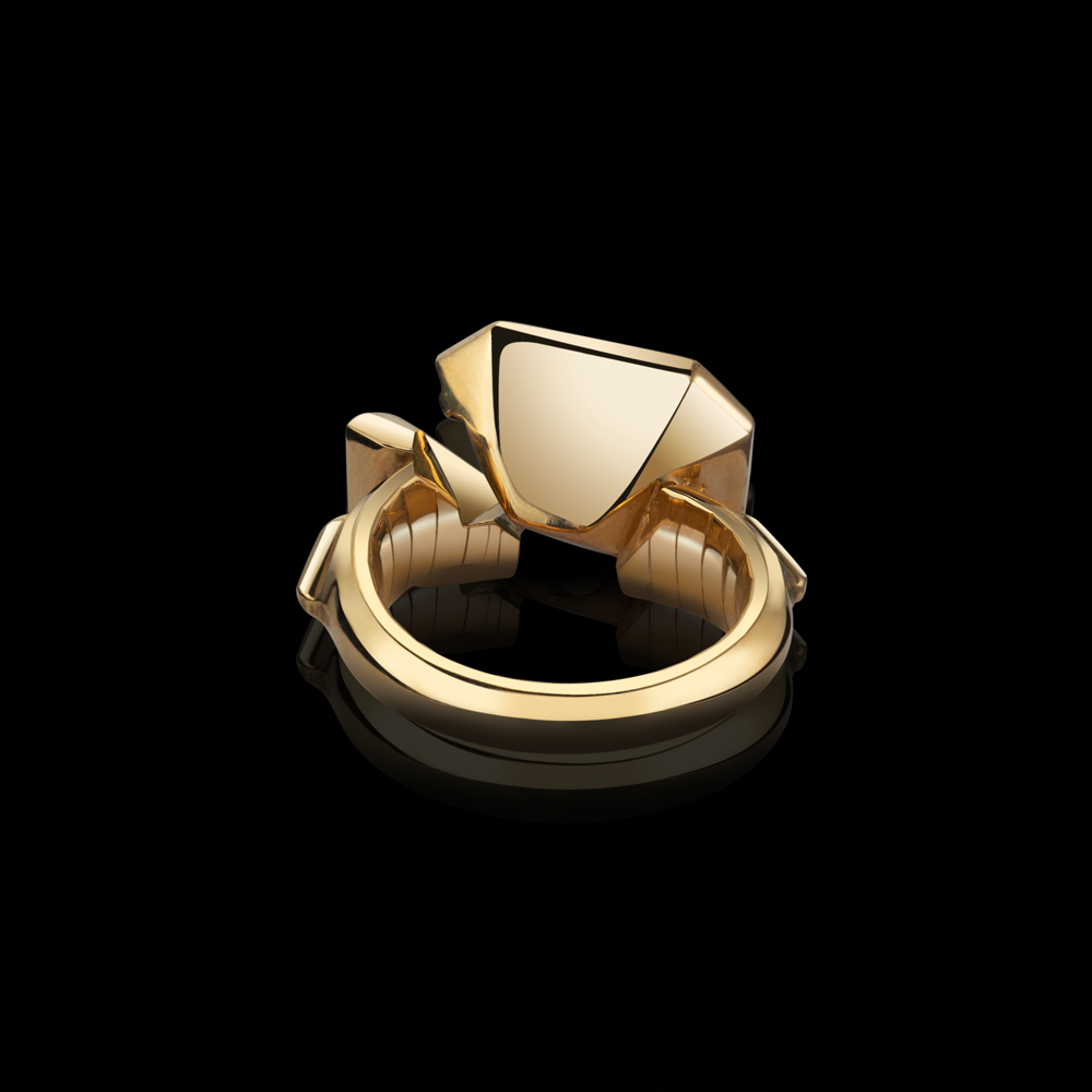 50:50 Emerald Cut Tourmaline Ring