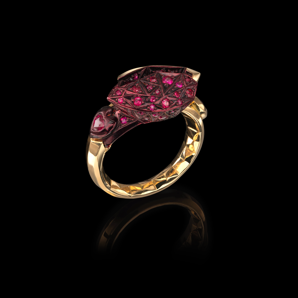 50:50 Marquise Ruby Ring