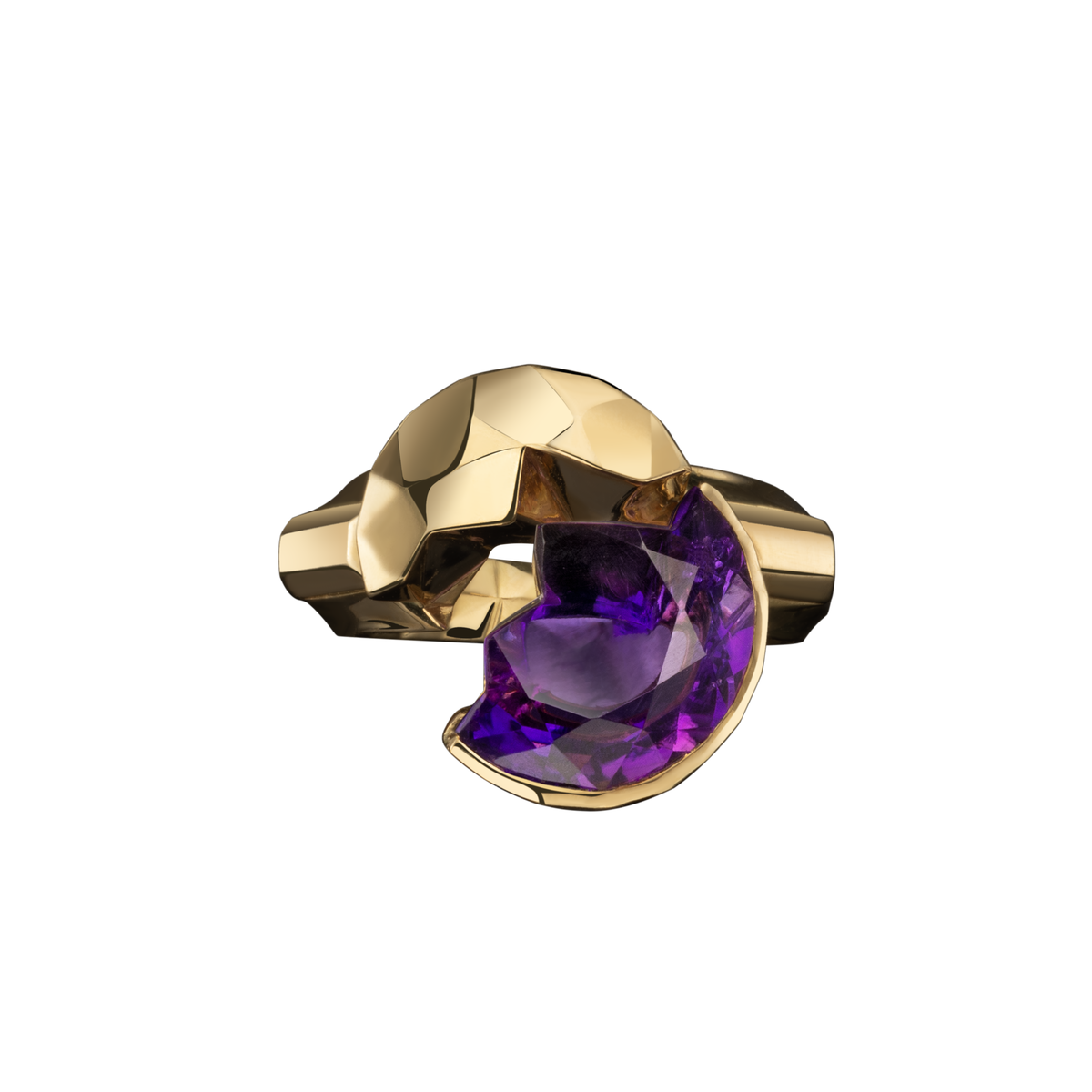 50:50 Brilliant Cut Amethyst Ring