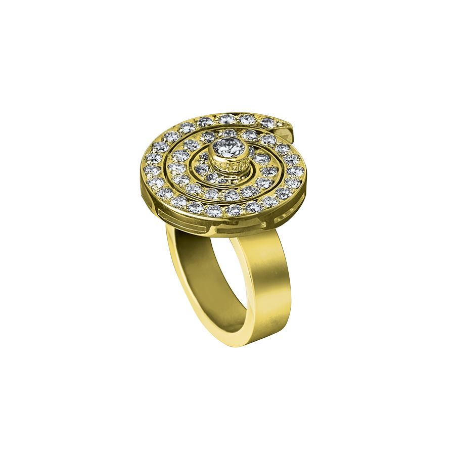 Spinner Round Baby Diamond Ring