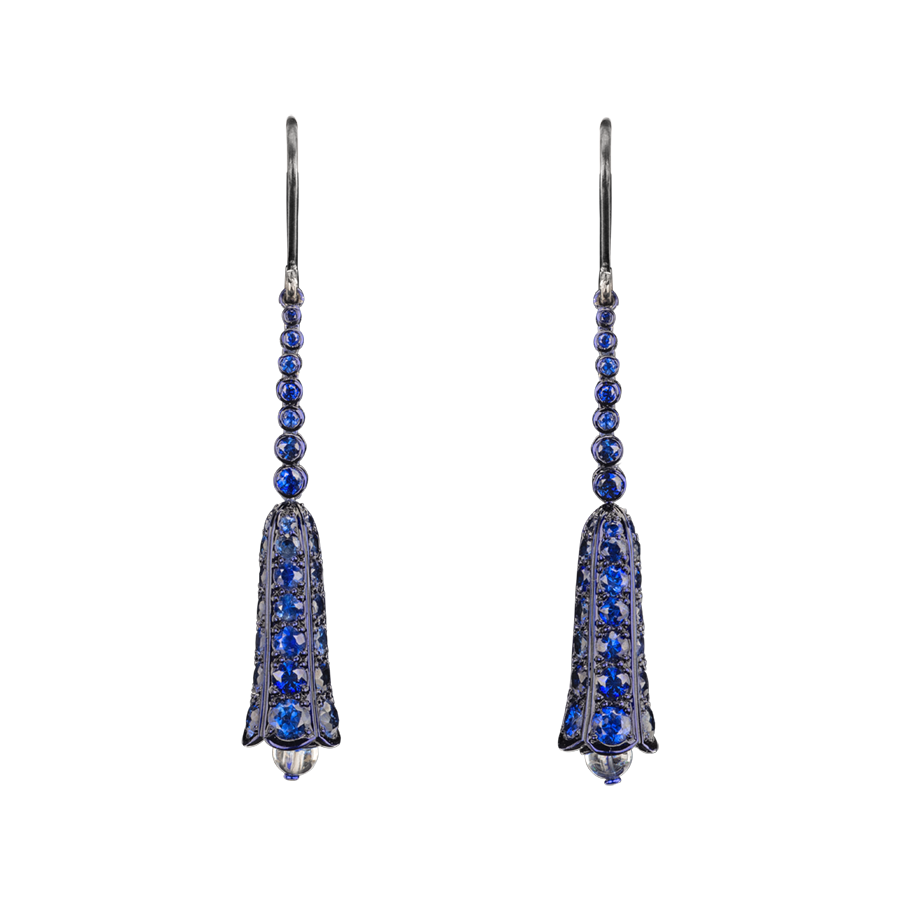 Sapphire Bluebell Earrings
