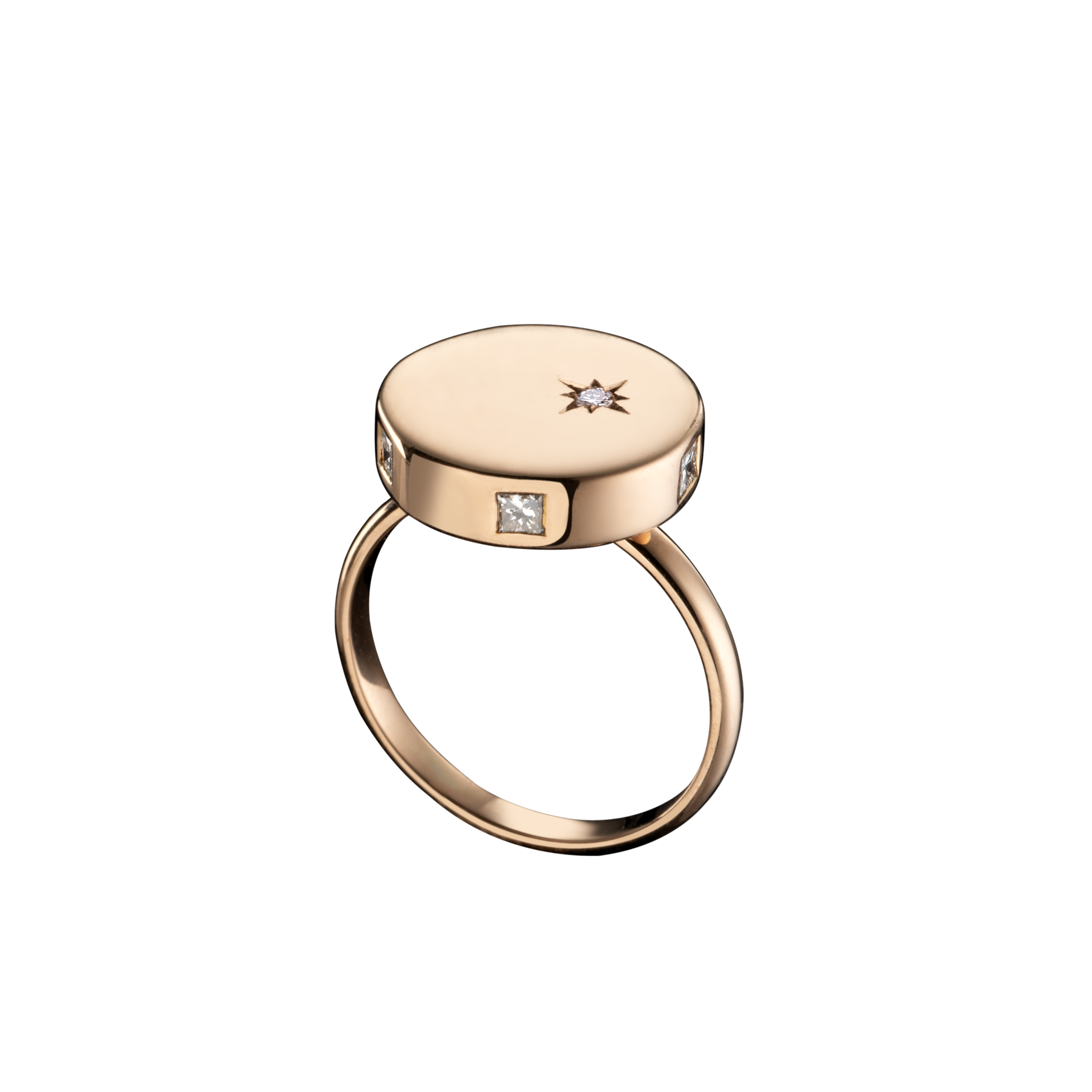 Button Starburst Ring