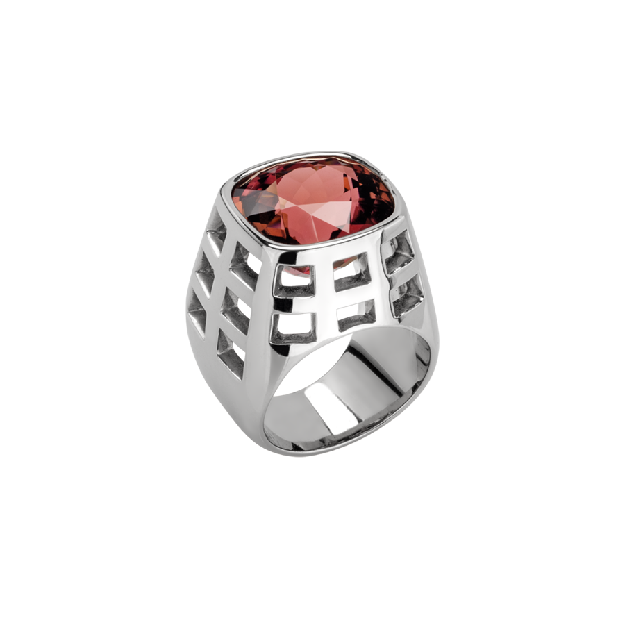 Cage Pink Tourmaline Ring