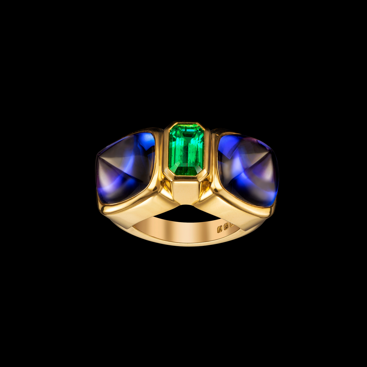Edible Ring Edible Ring - 18k Yellow gold and Tanzanite & Emerald - Solange Azagury ...